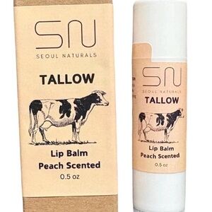 BIG Tallow Lip Balm - Peach Scented - White